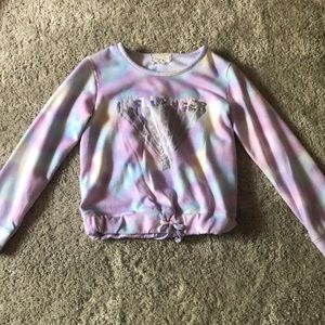 tie dye flip sequins sweater